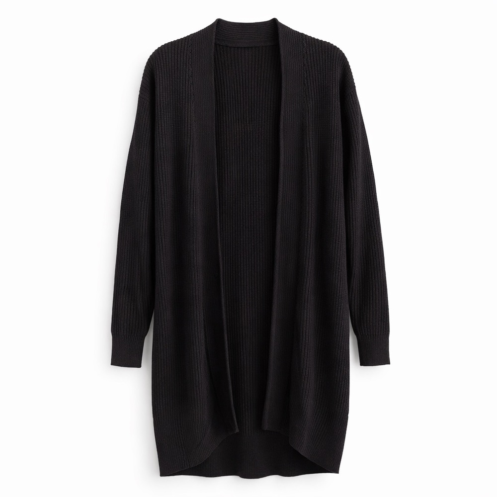 BP Black Cable Knit Open Front Cardigan XXS